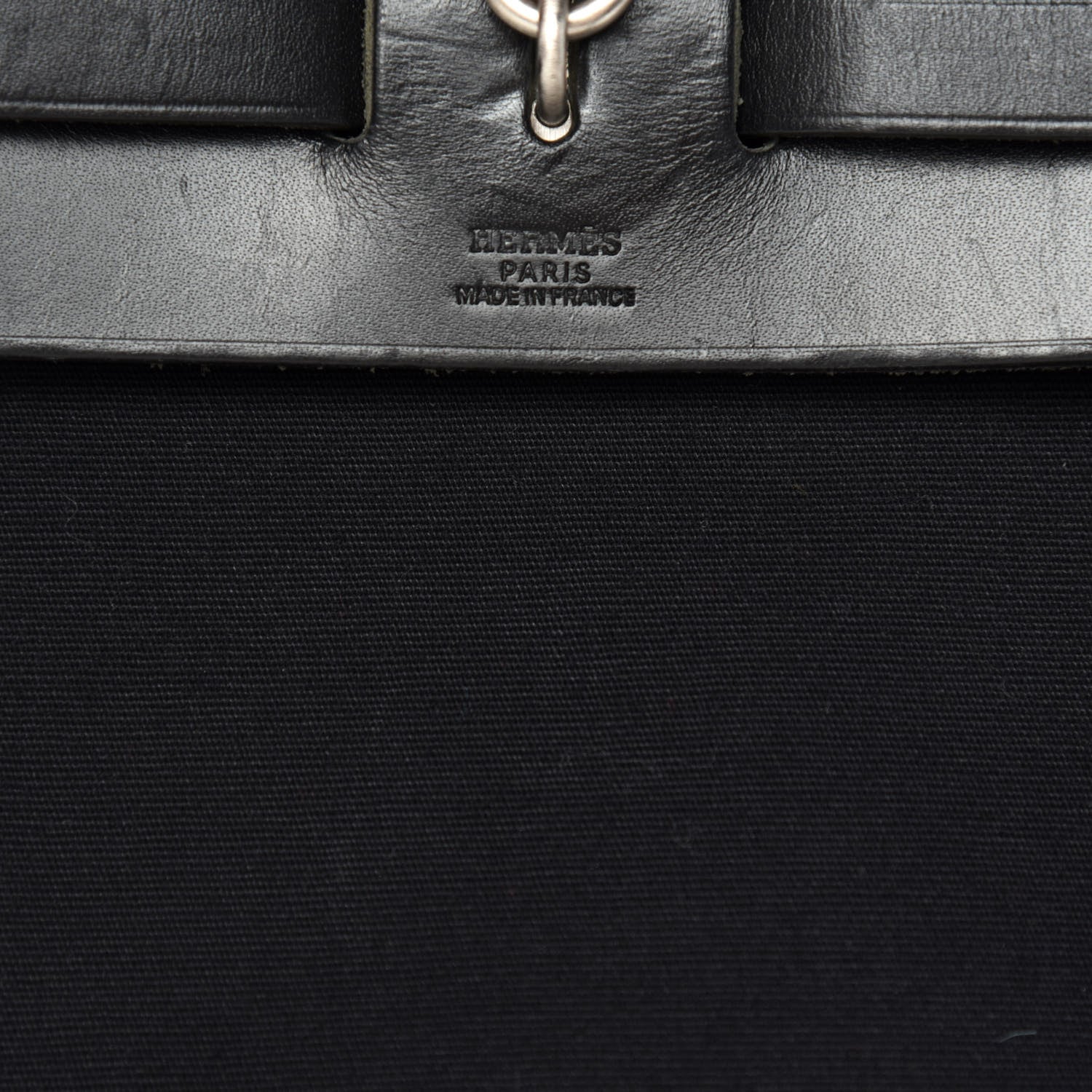 Hermes Toile Vache Calfskin Herbag 30 PM Backpack Black 11 of 12