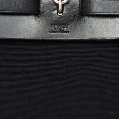 Hermes Toile Vache Calfskin Herbag 30 PM Backpack Black 11 of 12