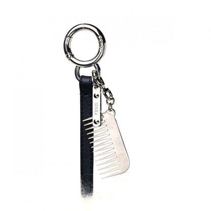 Fendi Fox Goat Mink Fur Nappa Crystal Studded Mini Karlito Tuxedo Bag Charm White Multicolor 3 of 3