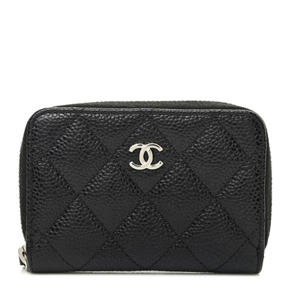 Chanel Caviar Quilted Zip Coin Purse Black 1 of 7