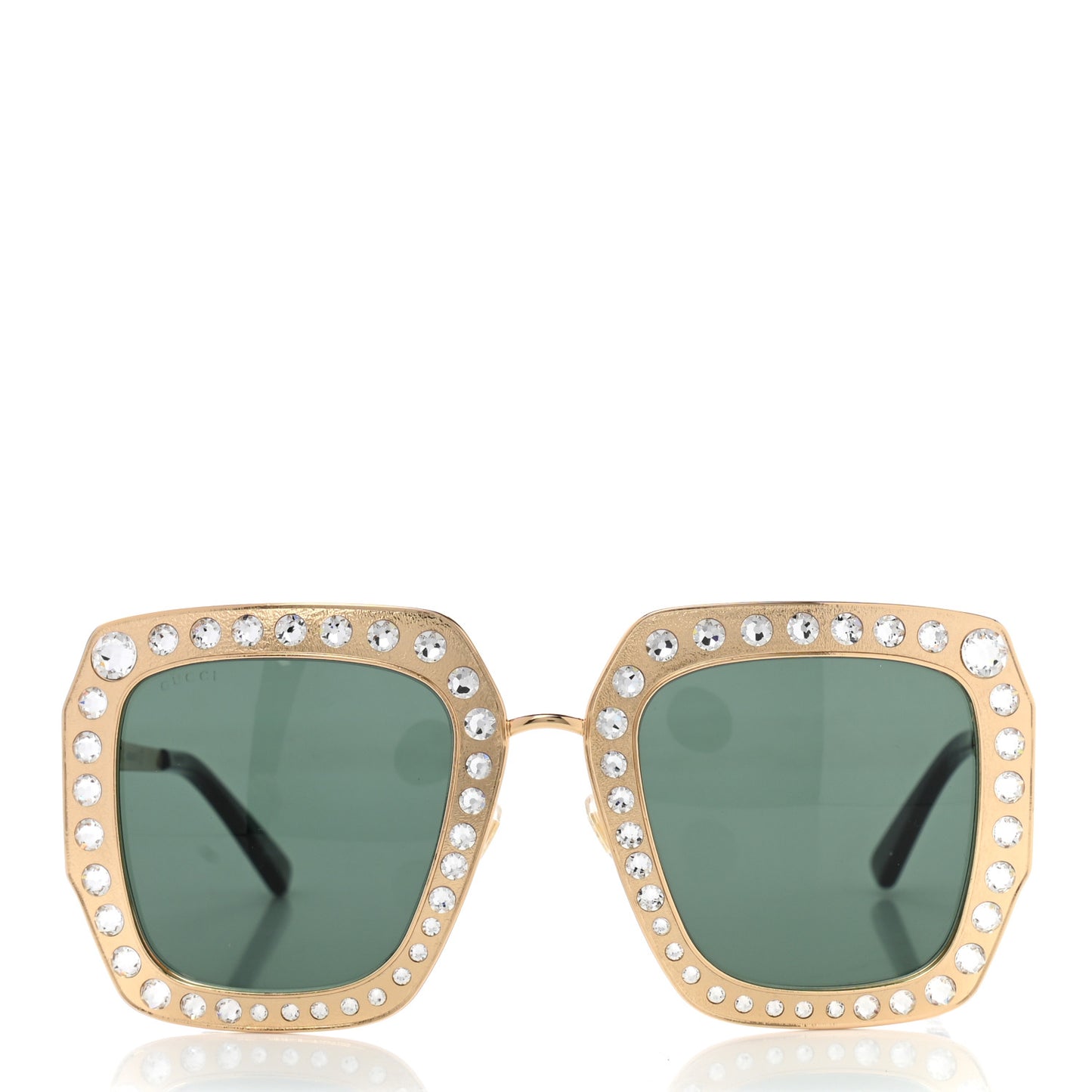 Metal Acetate Crystal Oversize GG0115S Sunglasses Gold