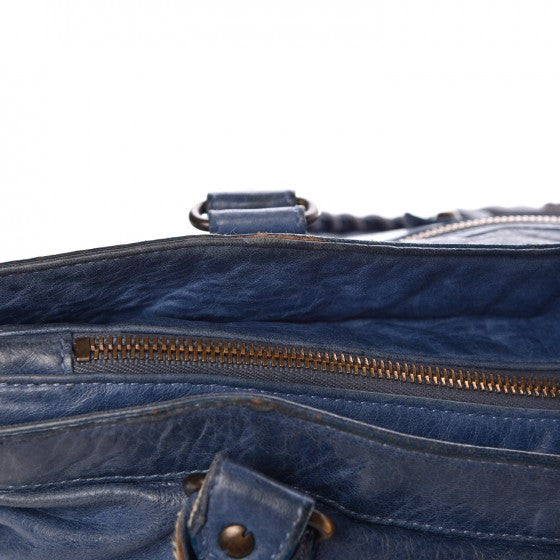 Balenciaga Chevre Classic Hardware Purse Bleu 6 of 11