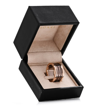 Bulgari 18K Rose Gold Bronze Cermet B.Zero1 Roma Four-Band Ring 61 9.5 6 of 6