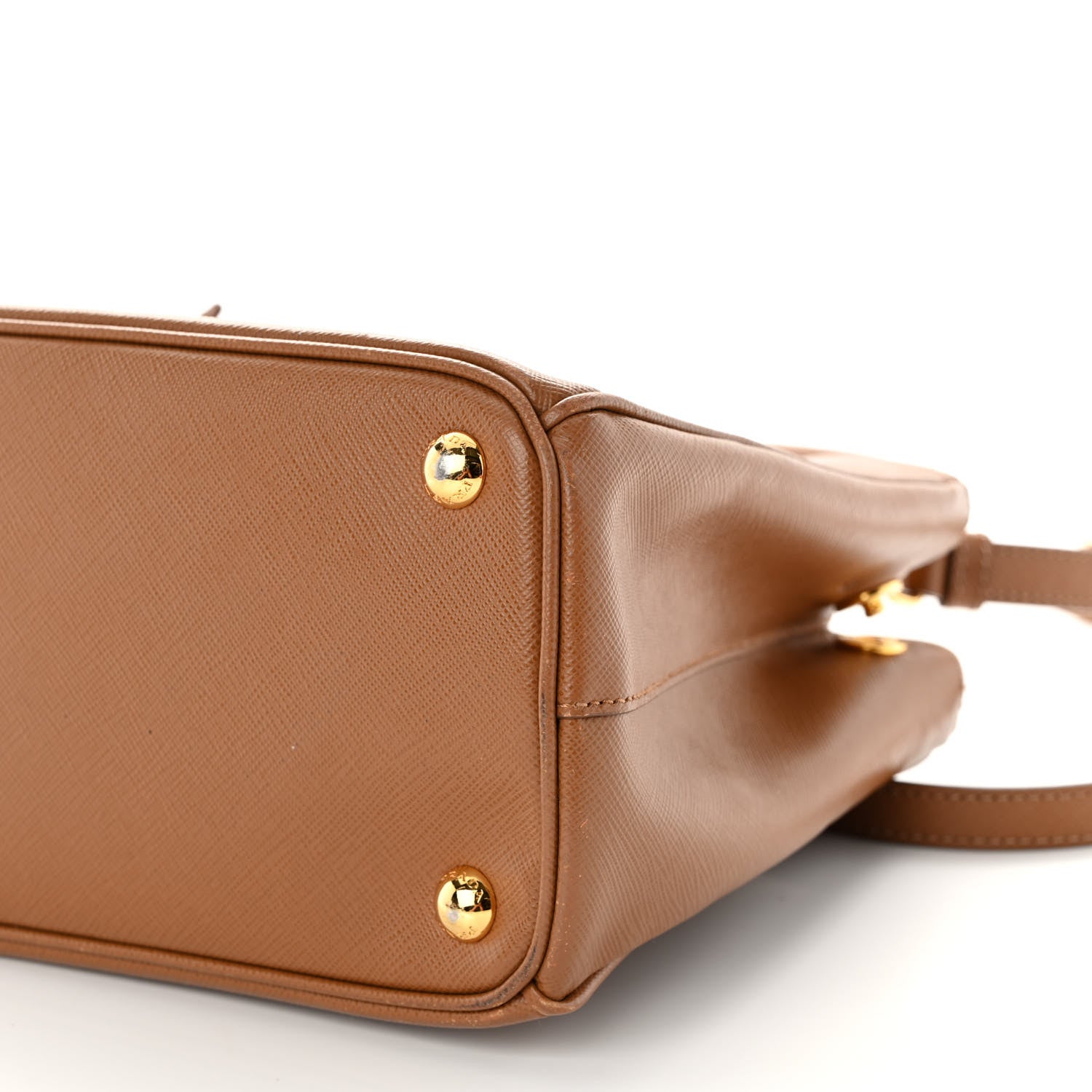 Prada Saffiano Small Galleria Double Zip Tote Caramel 9 of 11