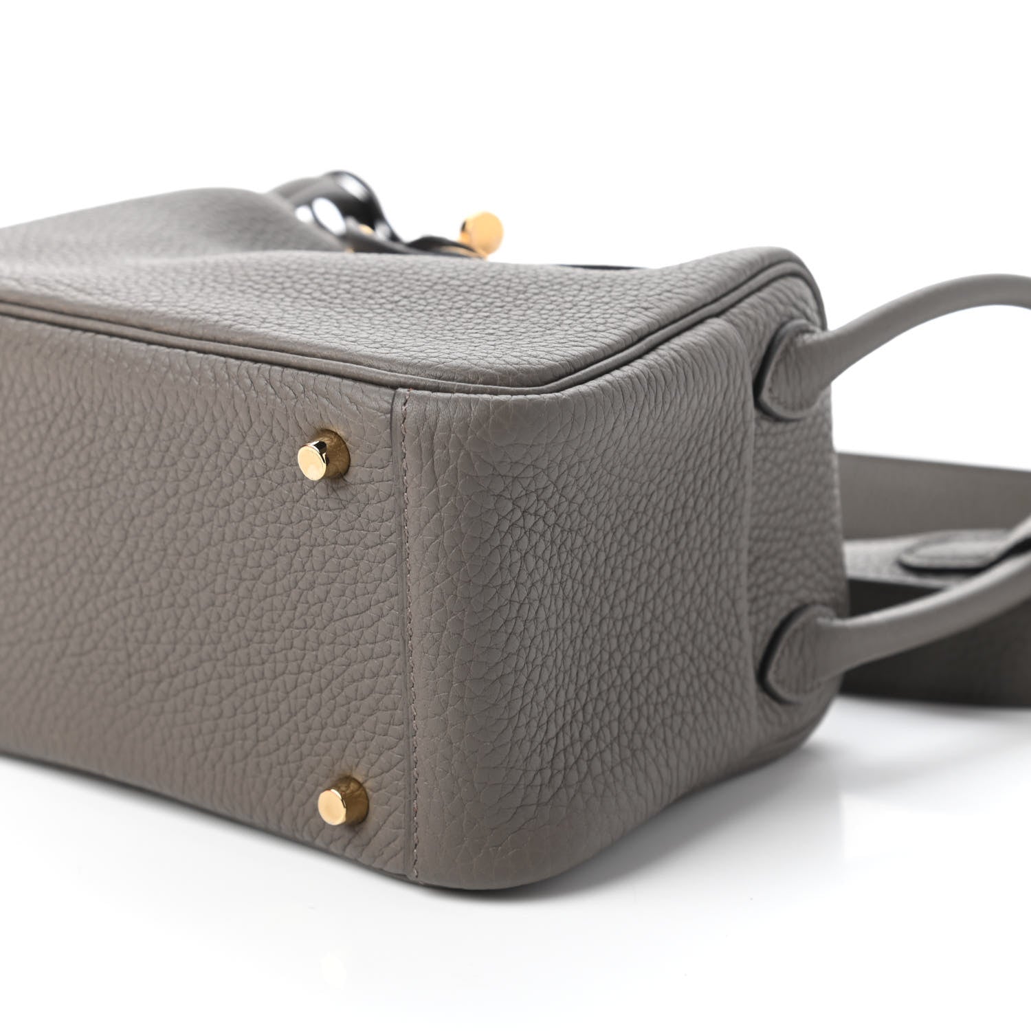 Hermes Taurillon Clemence Mini Lindy 20 Etain 7 of 11