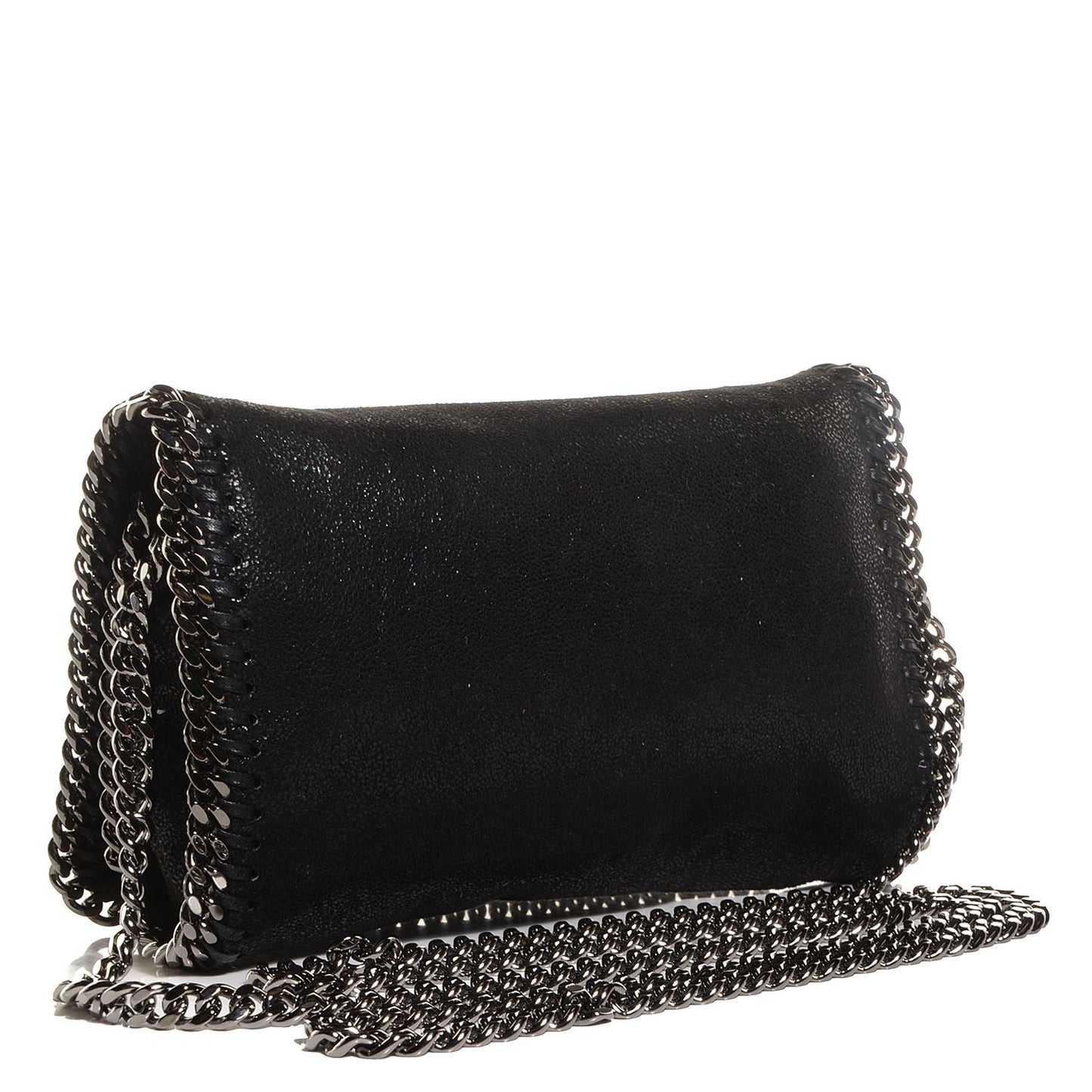 Faux Leather Shaggy Deer Falabella Crossbody Bag Black
