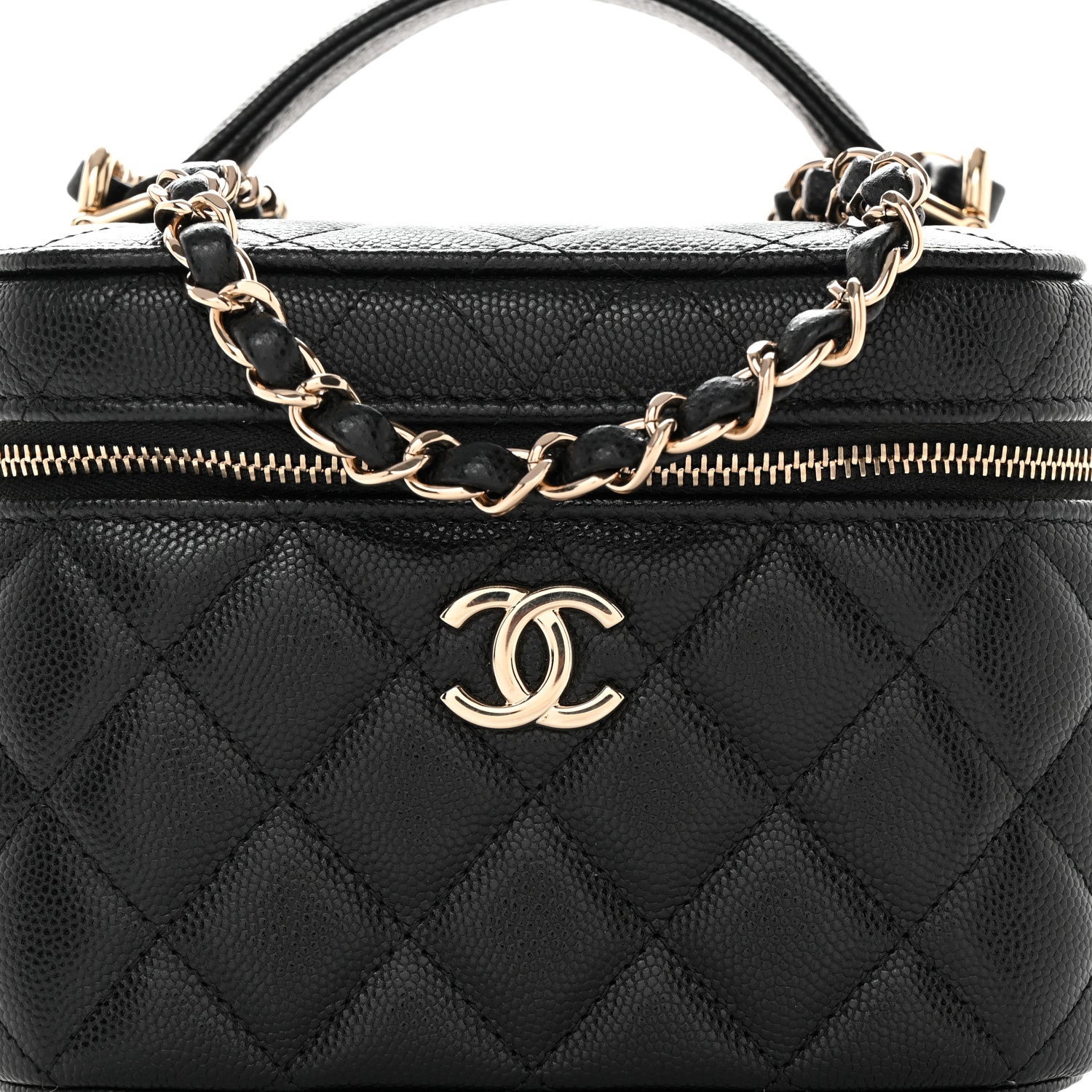Chanel Caviar Quilted Small CC Vanity Case Black 8 of 10