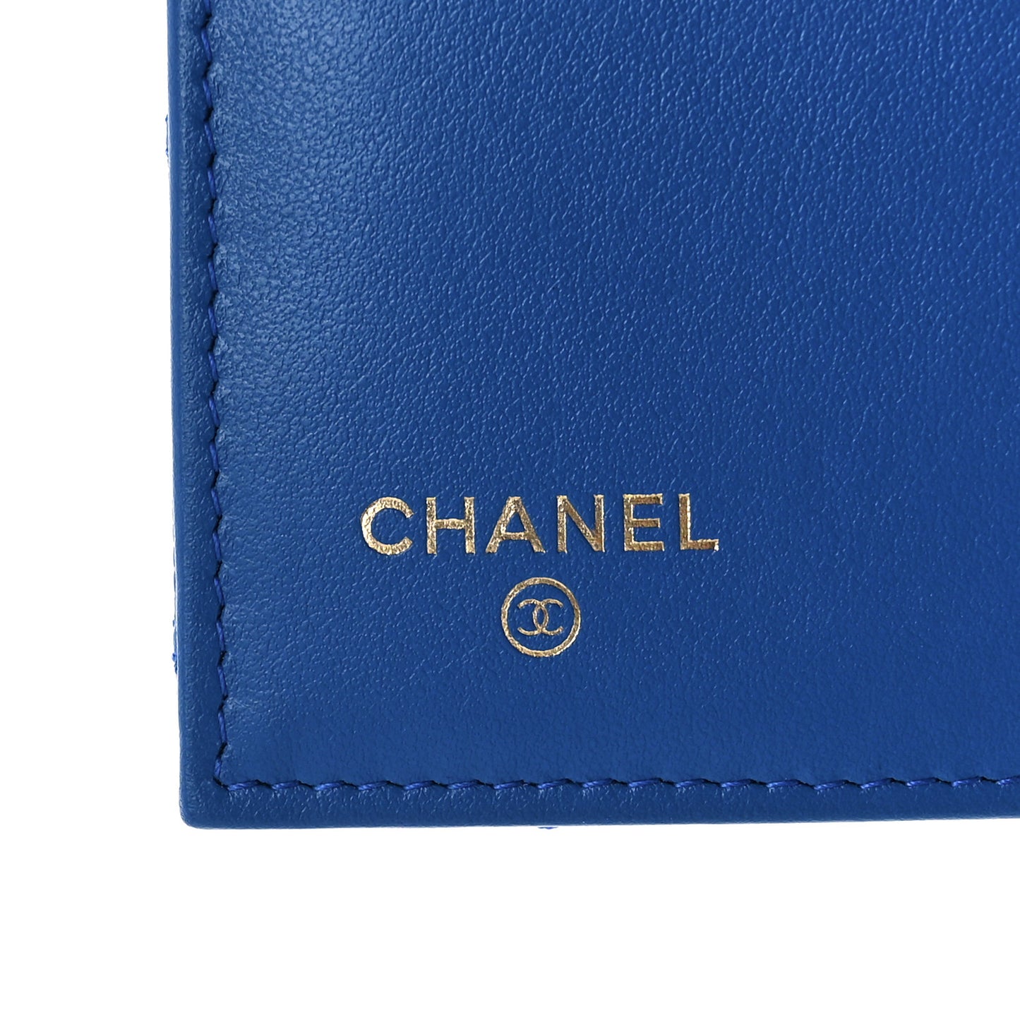 Caviar Quilted Medium Flap Wallet Blue