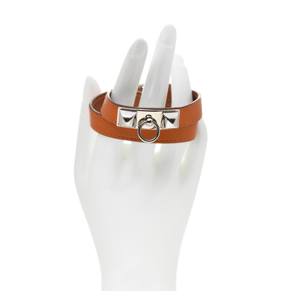 Hermes Epsom Rivale Double Tour Bracelet M Orange 2 of 9