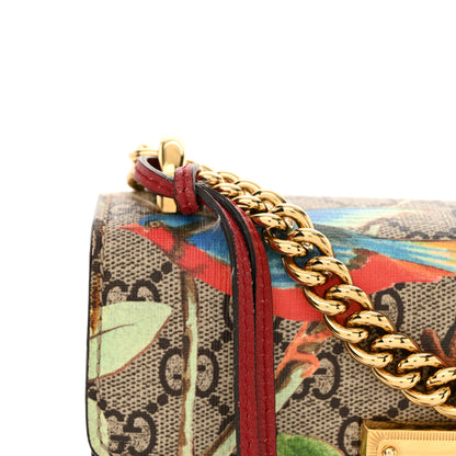 Gucci GG Supreme Monogram Tian Small Padlock Shoulder Bag Beige Multicolor New Acero 15 of 15