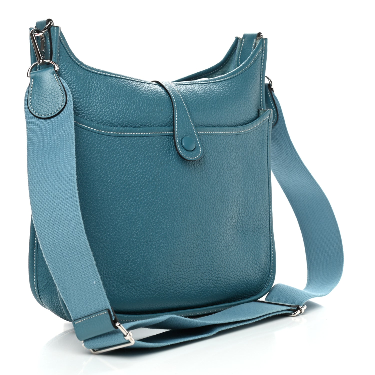 Hermes Taurillon Clemence Evelyne III PM Blue Jean 3 of 9