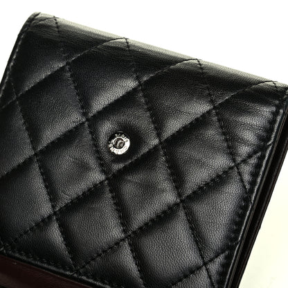 Chanel Lambskin Quilted Compact Flap Wallet Black 5 of 6