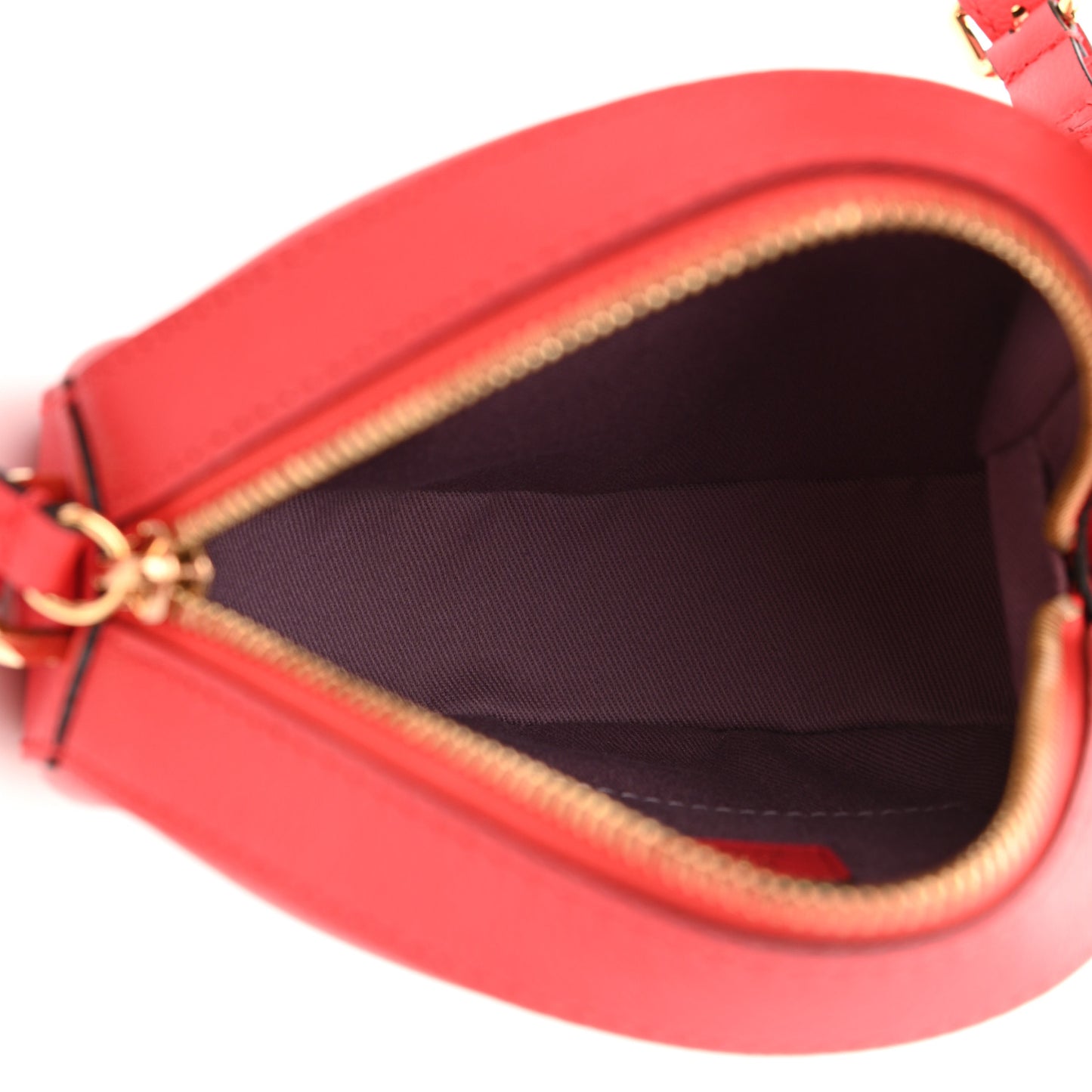 Calfskin La Medusa Round Camera Bag Red
