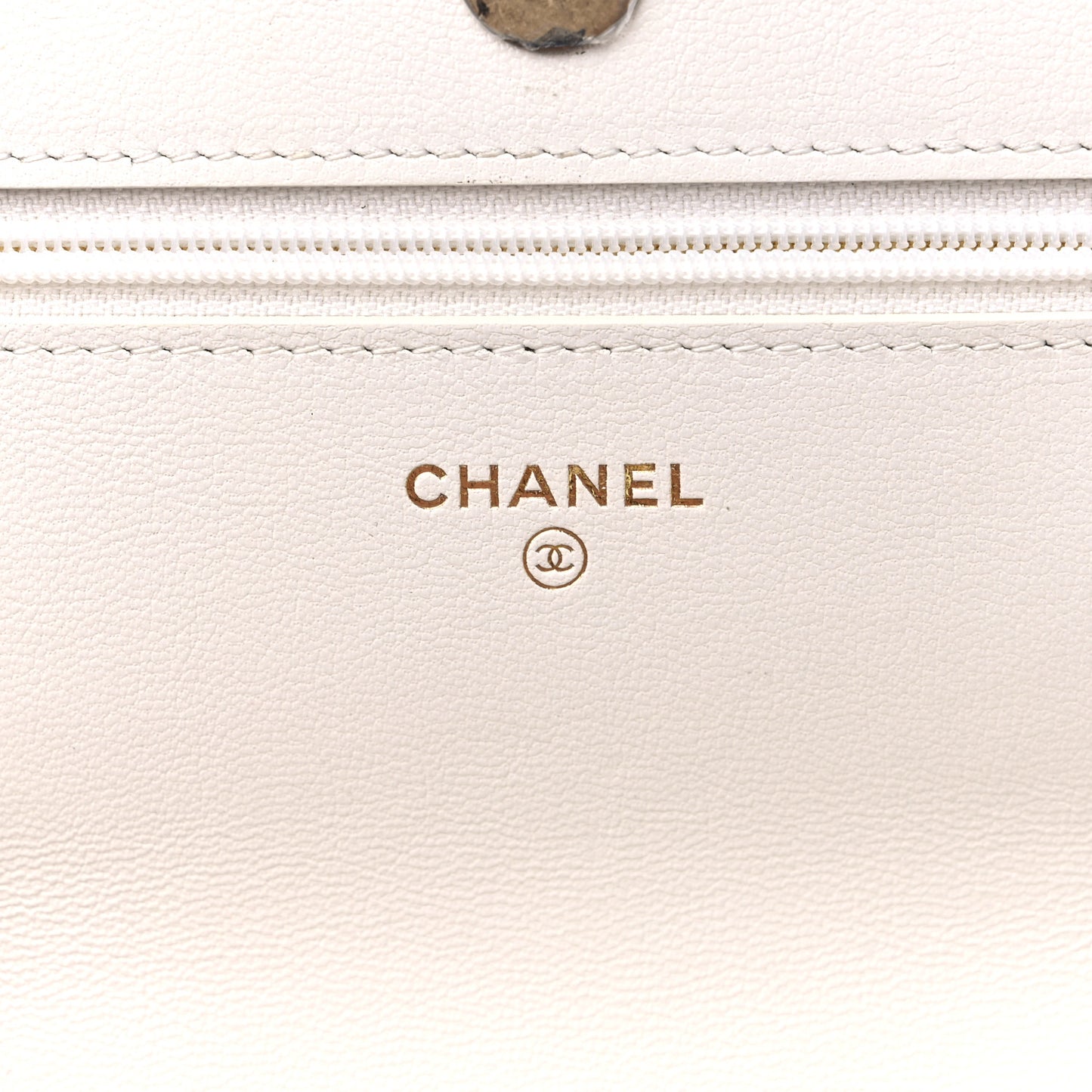 Goatskin Printed Quilted Chanel 19 Wallet On Chain WOC White Multicolor