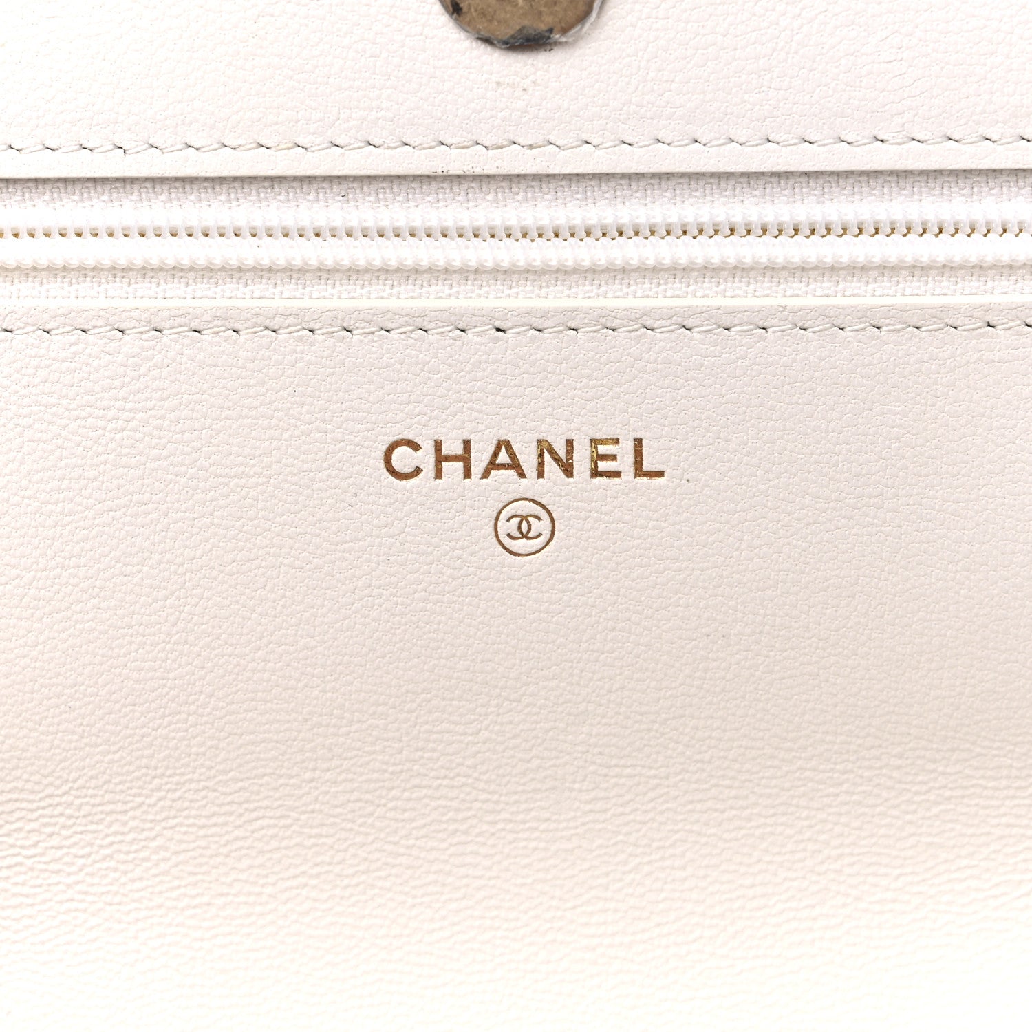 Chanel Goatskin Printed Quilted Chanel 19 Wallet On Chain WOC White Multicolor 6 of 13