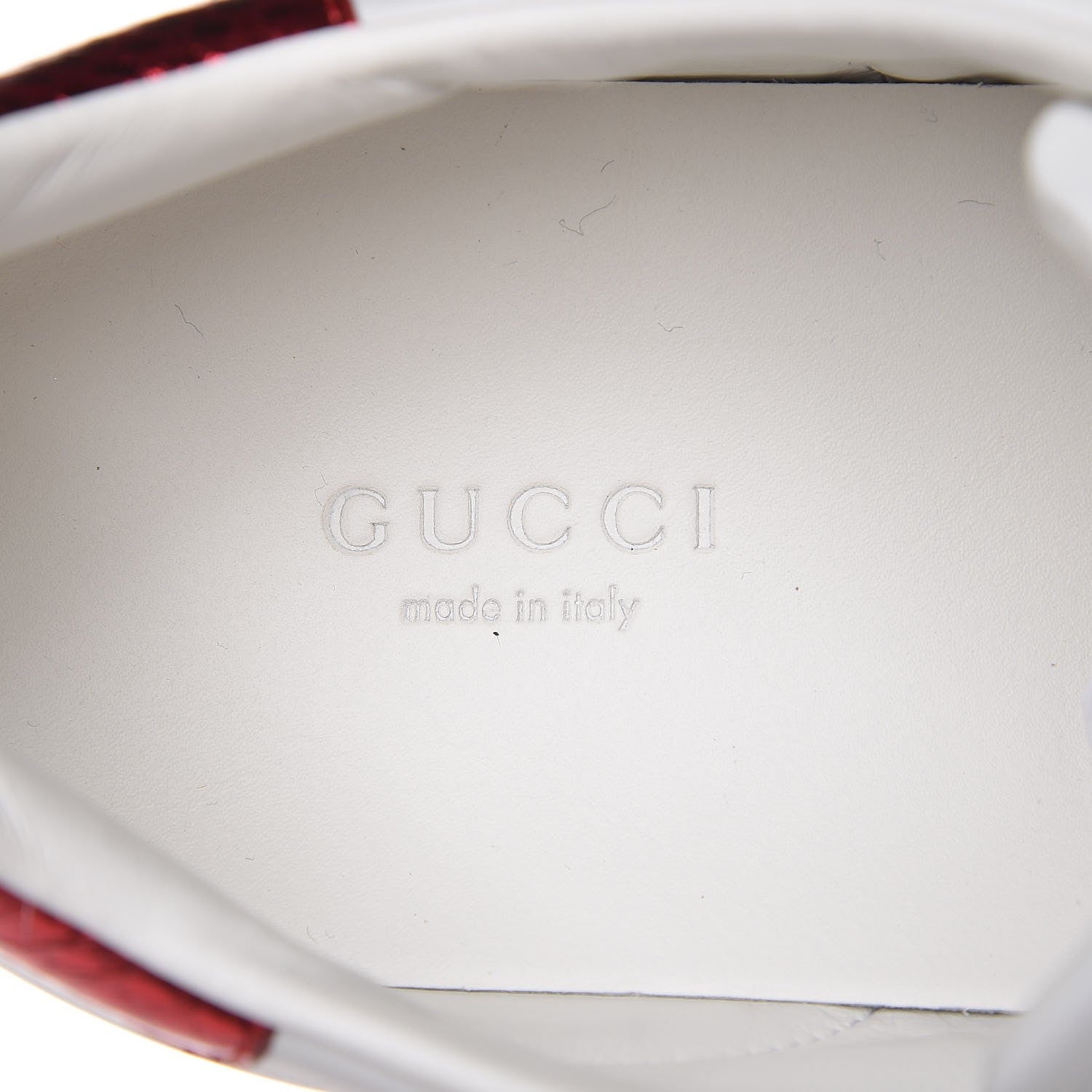 Gucci Calfskin Ayers Web Blind for Love Embroidered Ace Sneakers 40.5 White 7 of 11