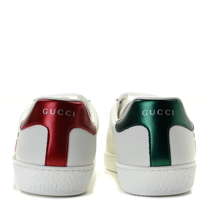 Gucci Calfskin Interlocking G Mens New Ace Sneakers 8.5 White Red Flame Green 5 of 10