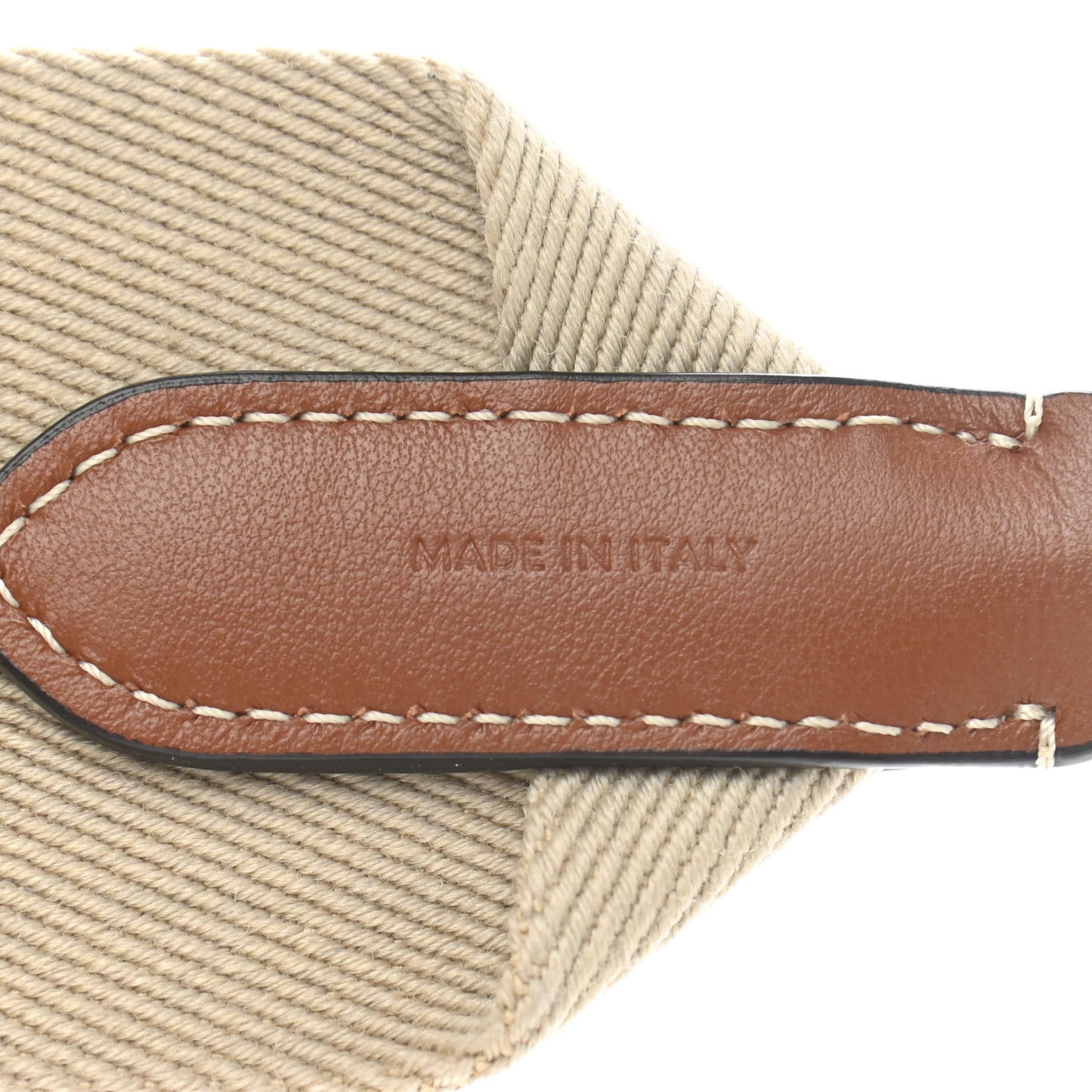 Jacquard Wool Logo Short Strap Beige White