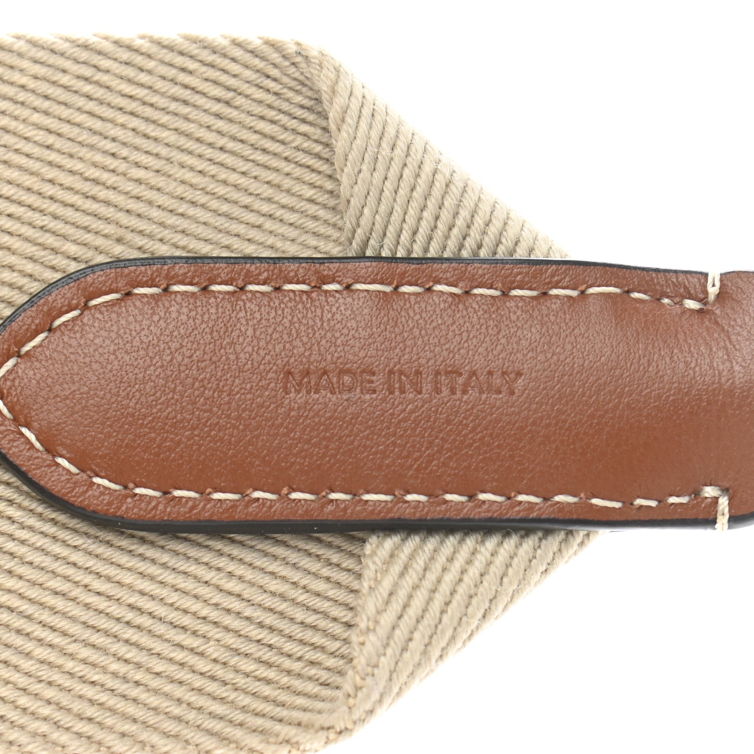 Celine Jacquard Wool Logo Short Strap Beige White 4 of 6