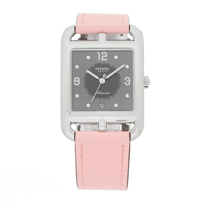 Hermes Stainless Steel Swift Diamond 29mm Cape Cod Automatic Watch Rose Sakura 1 of 5