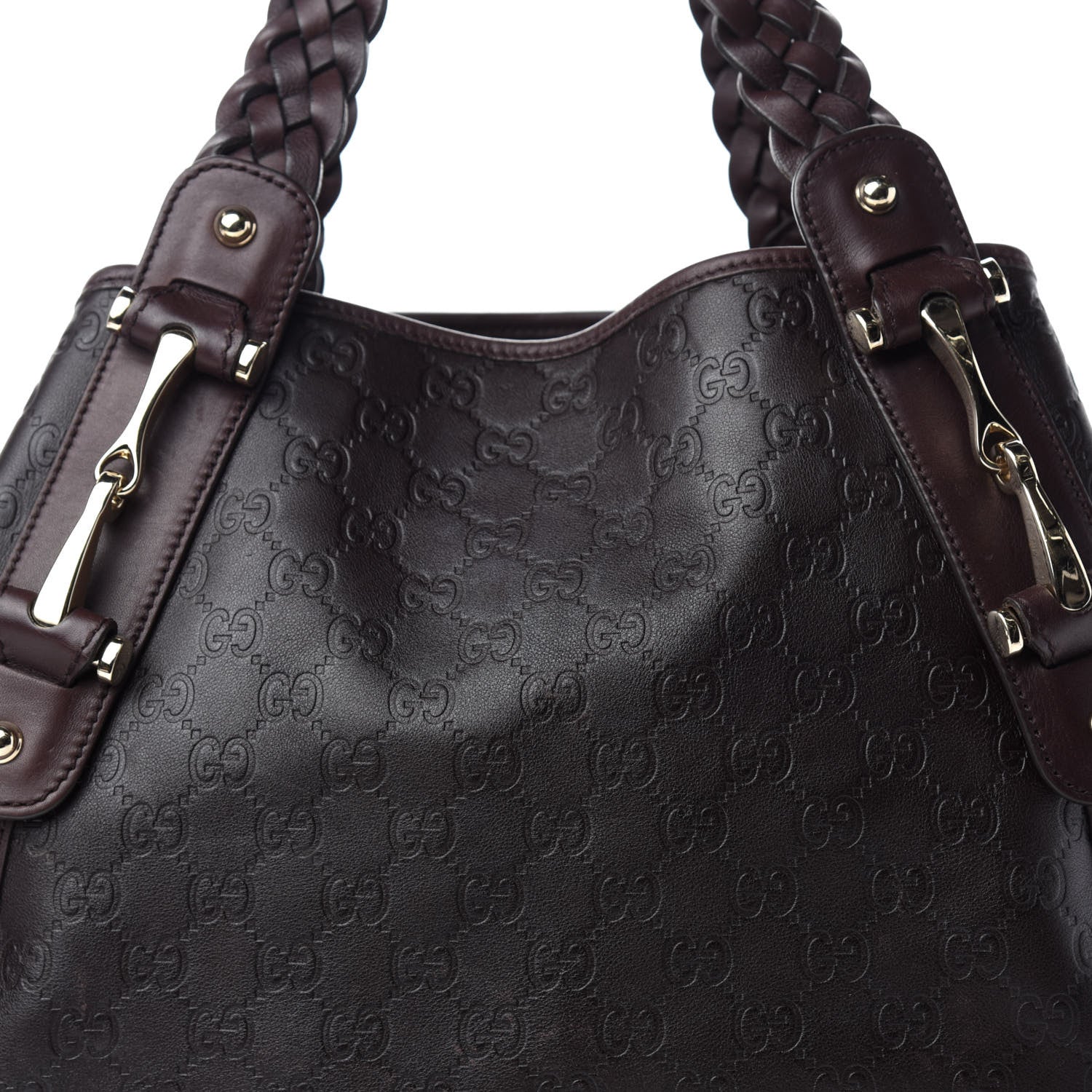 Gucci Guccissima Medium Pelham Shoulder Bag Dark Brown 12 of 12