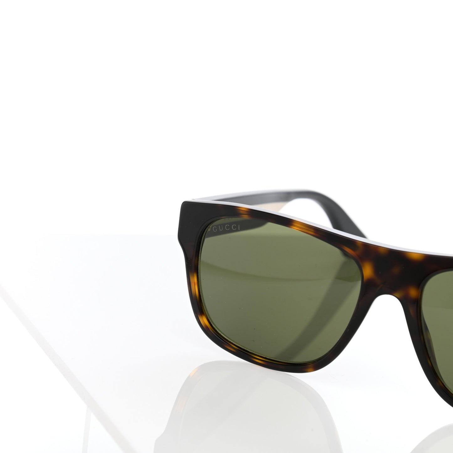 Acetate Square Frame Web Sunglasses GG0341S Tortoise