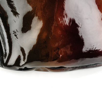 Gucci Patent Large Indy Top Handle Bag Bronze Black 7 of 17