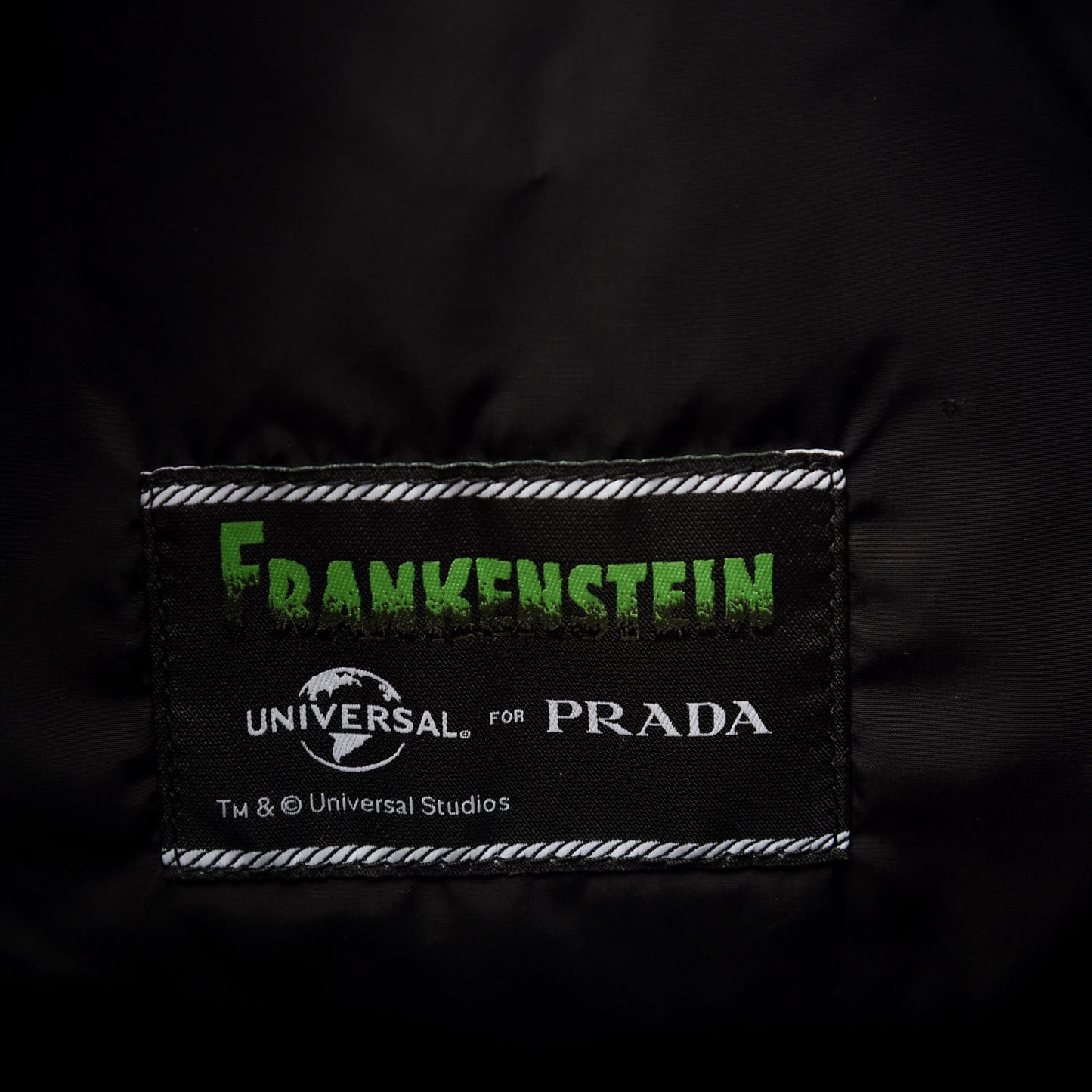 X UNIVERSAL STUDIOS Tessuto Nylon Saffiano Frankenstein Drawstring Backpack Black