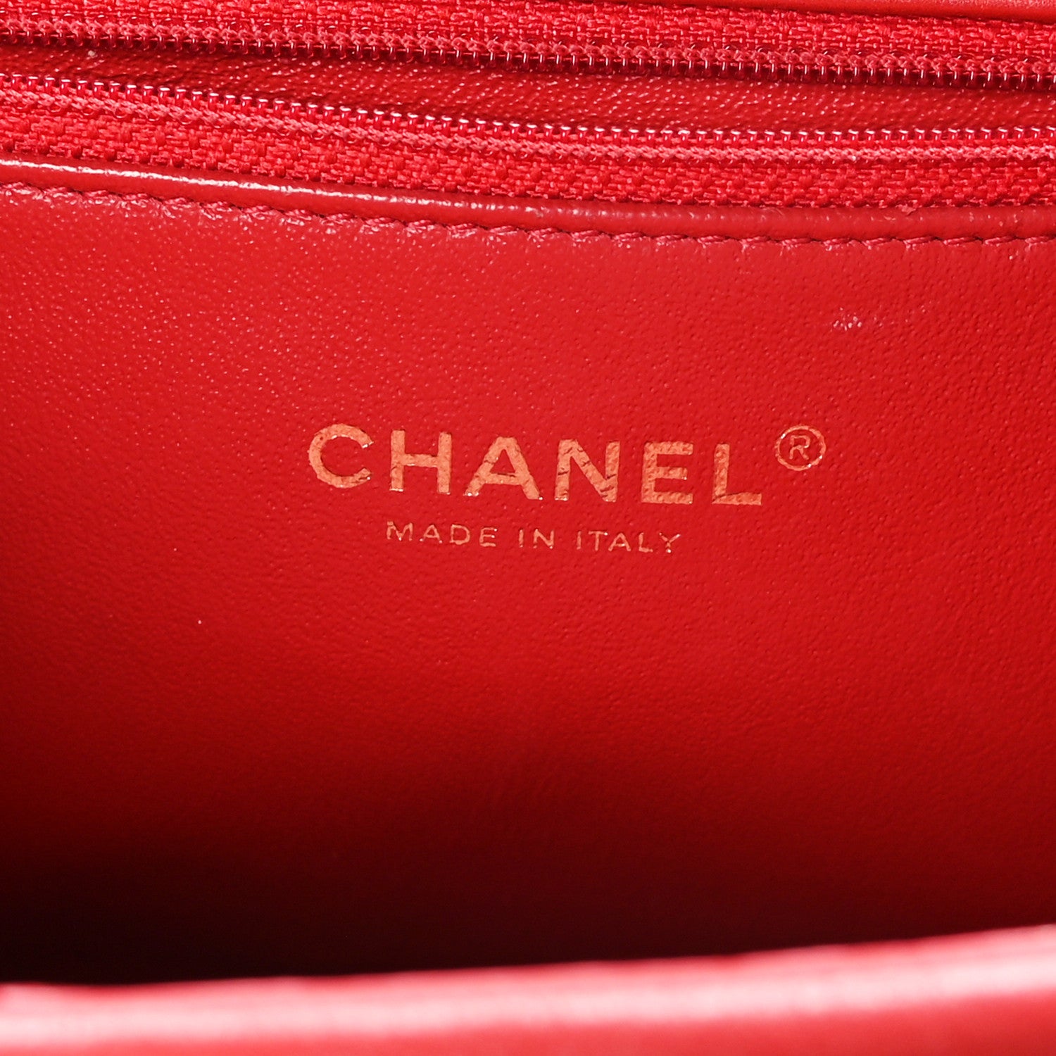 Chanel Calfskin Chevron Quilted Casual Trip Flap Red 7 of 12