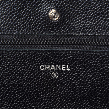 Chanel Caviar Quilted Wallet On Chain WOC Black 6 of 9