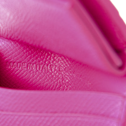 Balenciaga Signature Grained Calfskin BB Flap Coin Wallet Acid Fuchsia 7 of 11