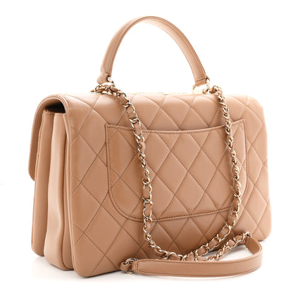 Chanel Lambskin Quilted Medium Trendy CC Flap Dual Handle Bag Camel 3 of 11