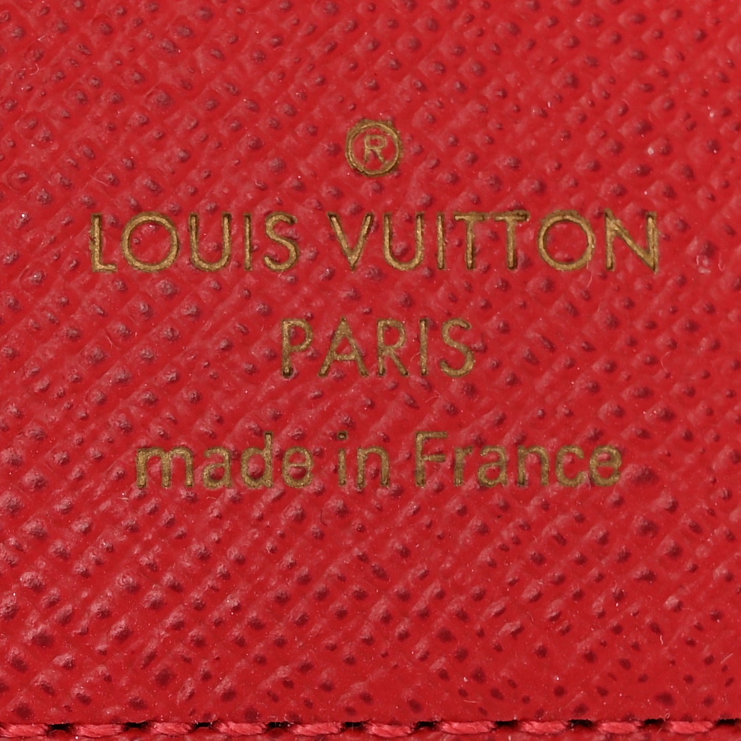 Damier Ebene Studded Victorine Wallet Cherry