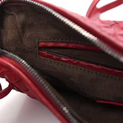 Bottega Veneta Nappa Intrecciato Nodini Crossbody Messenger Red 10 of 12