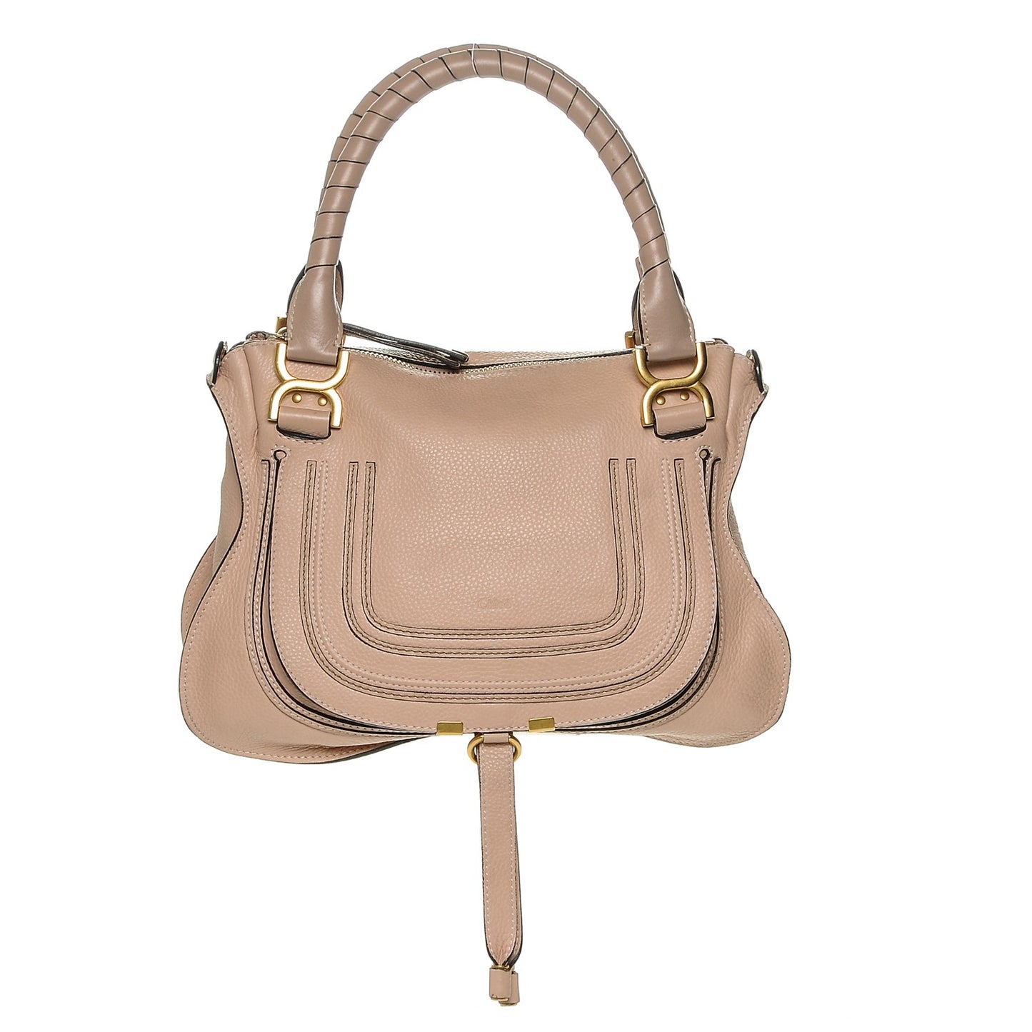 Calfskin Medium Marcie Satchel Anemone Pink