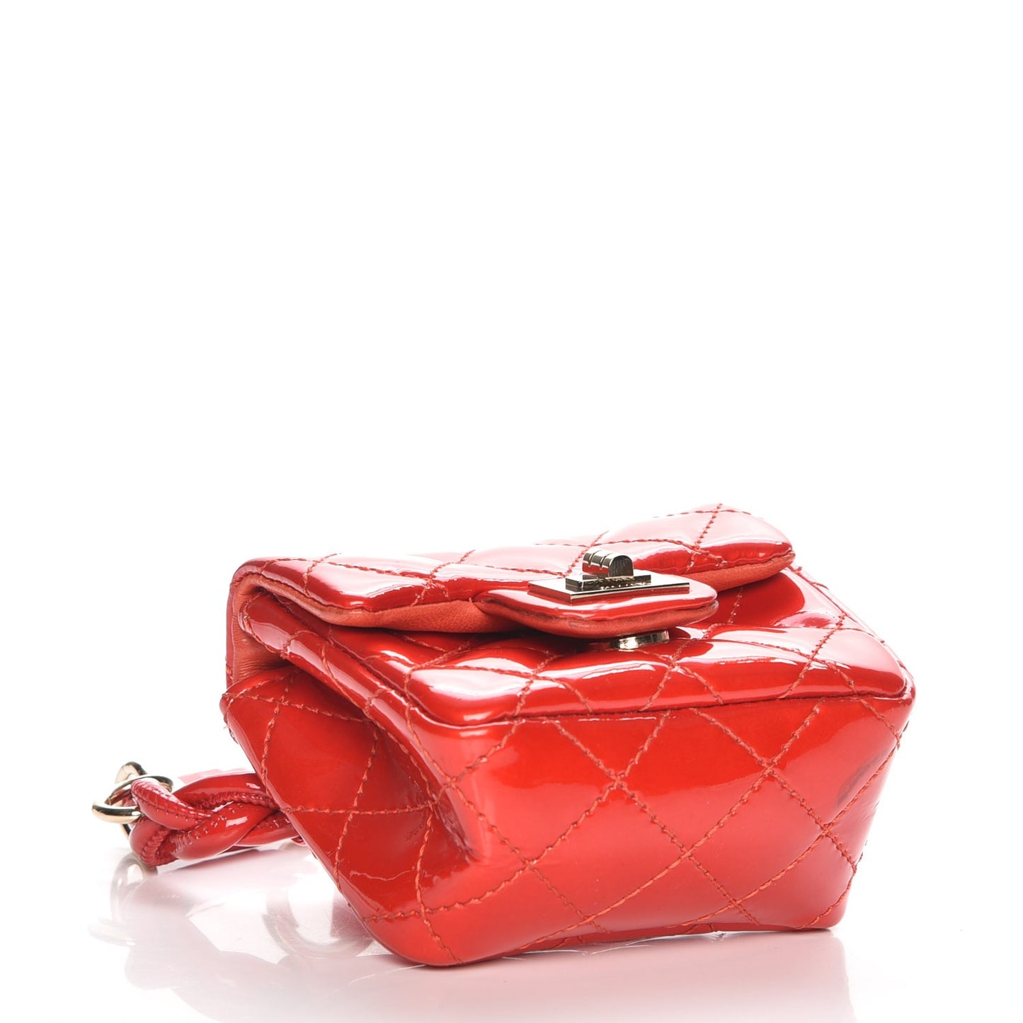 Patent Quilted 2.55 Ankle Wrist Bag Red