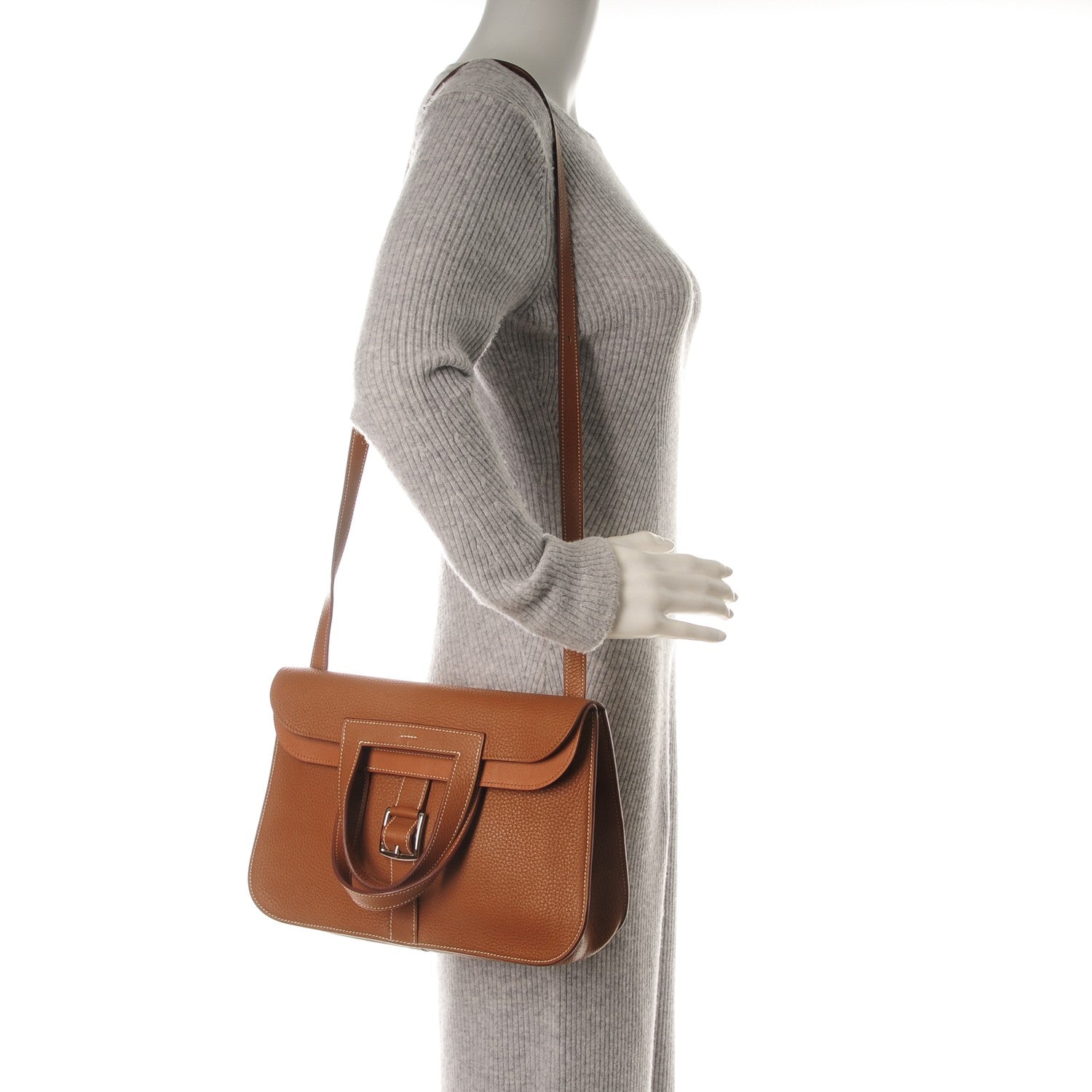 Hermes Taurillon Clemence Halzan 31 Gold 2 of 8