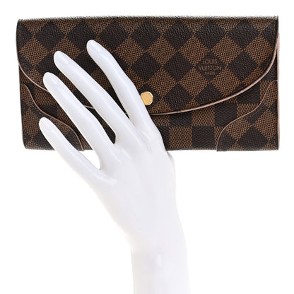 Louis Vuitton Damier Ebene Caissa Wallet Rose Ballerine 2 of 17