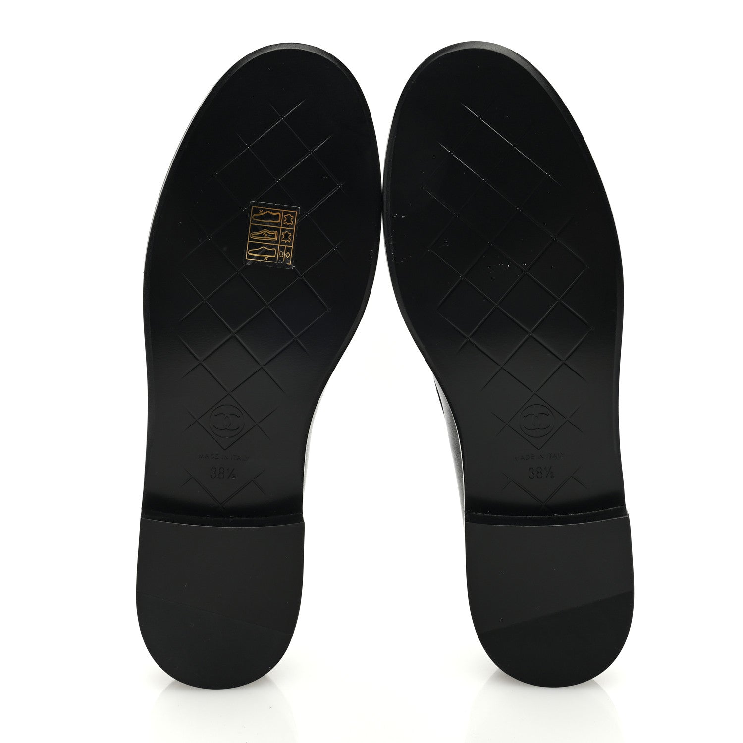 Chanel Lambskin Quilted CC Turnlock Loafers 38.5 Black 5 of 8