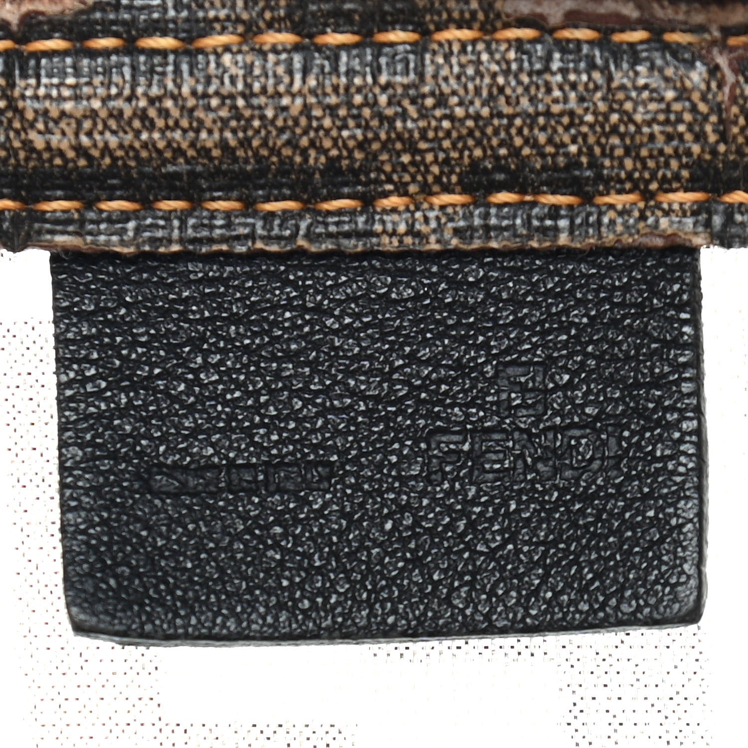 Fendi Zucca Spalmati Mesh Mixed Media Boston Tobacco 5 of 10