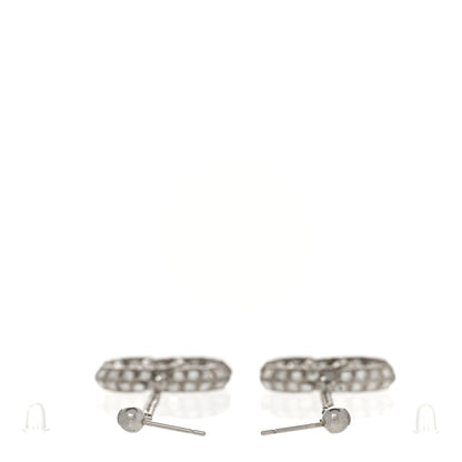 Chanel Baguette Crystal CC Drop Earrings Silver 3 of 4
