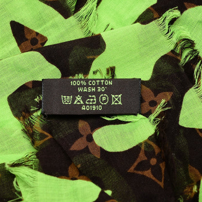Louis Vuitton Cotton Graffiti Pareo Green 4 of 5