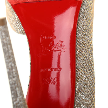 Christian Louboutin Glitter Luminor Iriza 100 Pumps 39.5 Gold 6 of 7