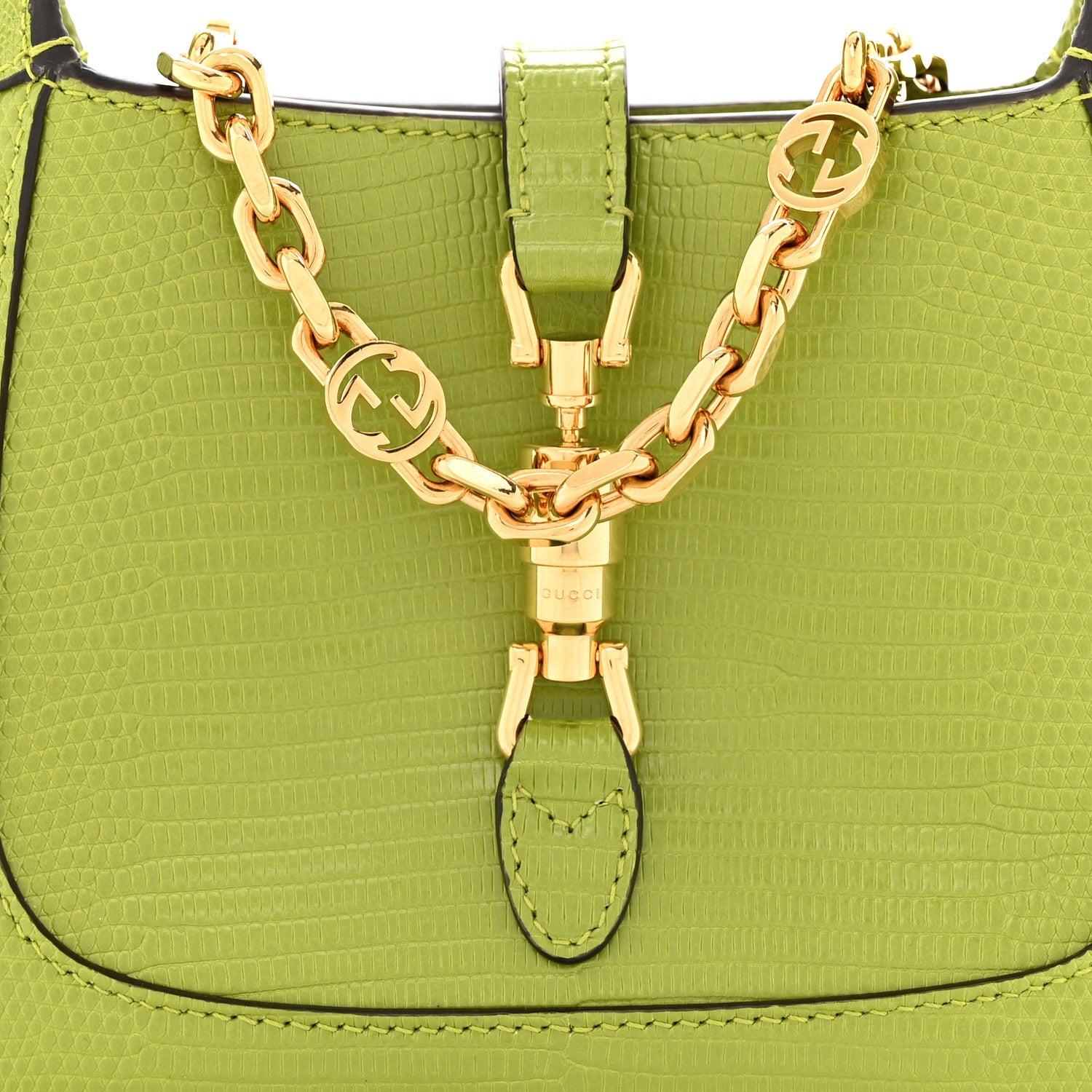 Gucci Lizard Mini Jackie 1961 Green 8 of 10