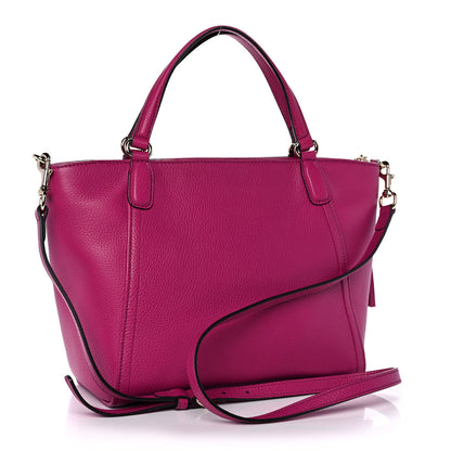 Gucci Pebbled Calfskin Small Soho Top Handle Bag Bright Bougainvillea 2 of 10