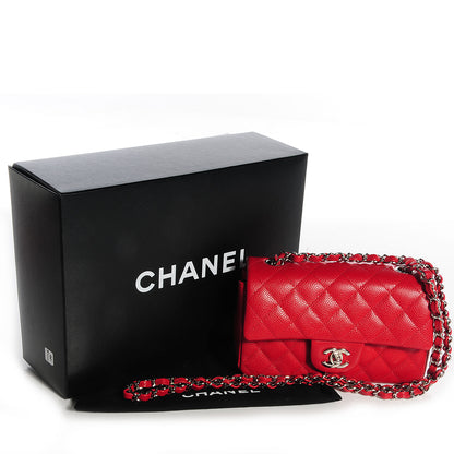 Chanel Caviar Quilted Mini Flap Red 5 of 9