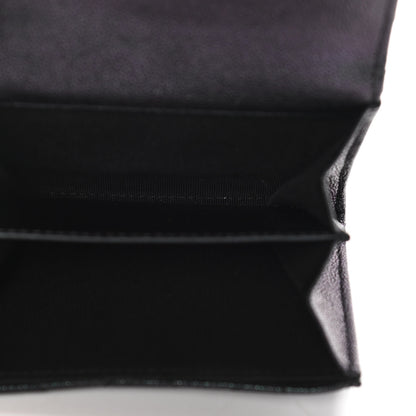 Chanel Iridescent Caviar Quilted Flap Card Holder Wallet Black 4 of 6