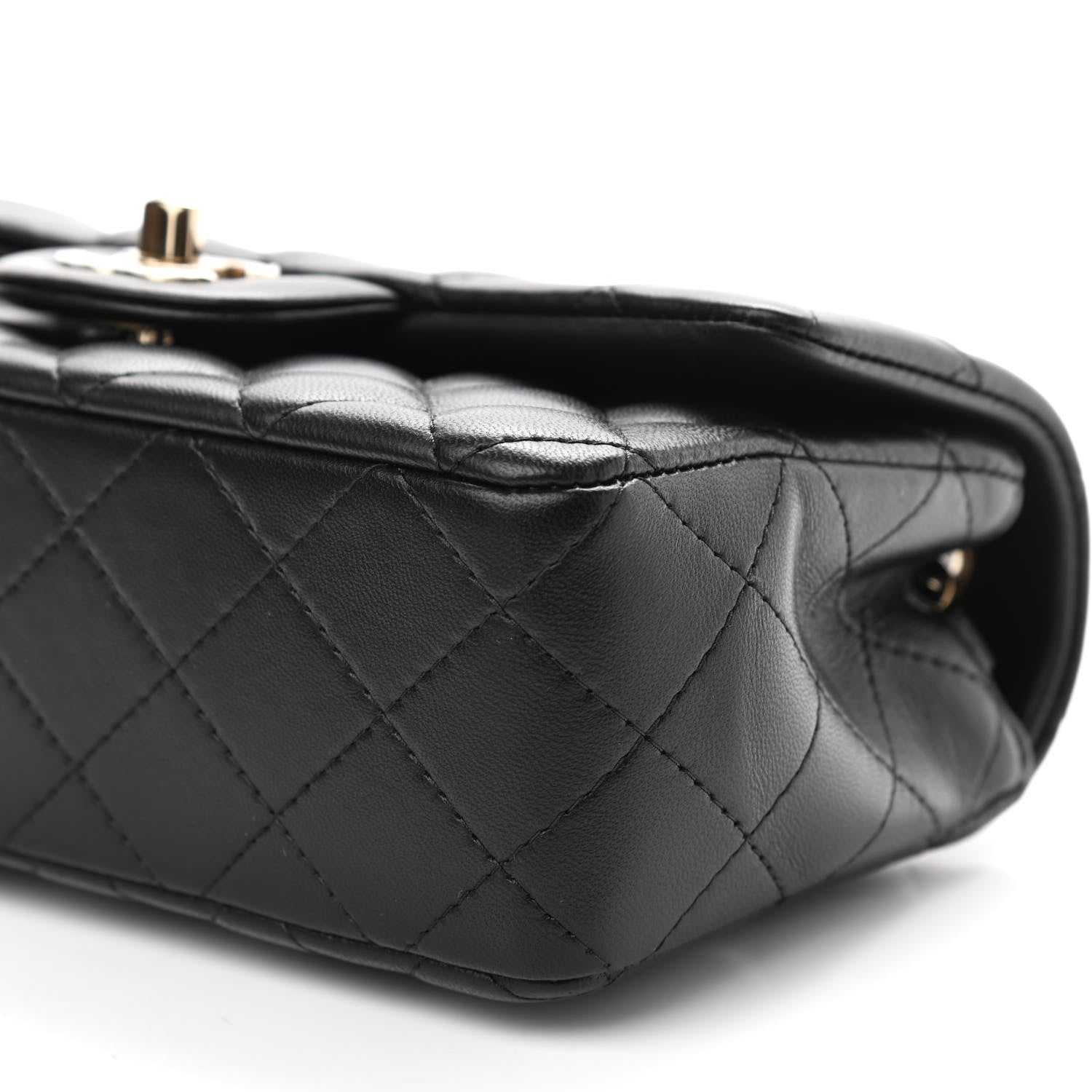 Chanel Lambskin Quilted Mini Rectangular Flap Black 9 of 9