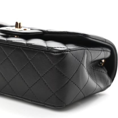 Chanel Lambskin Quilted Mini Rectangular Flap Black 9 of 9