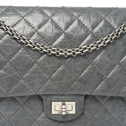 Chanel Aged Calfskin Quilted 50th Anniversary 2.55 Reissue Flap 226 Grey 8 of 10
